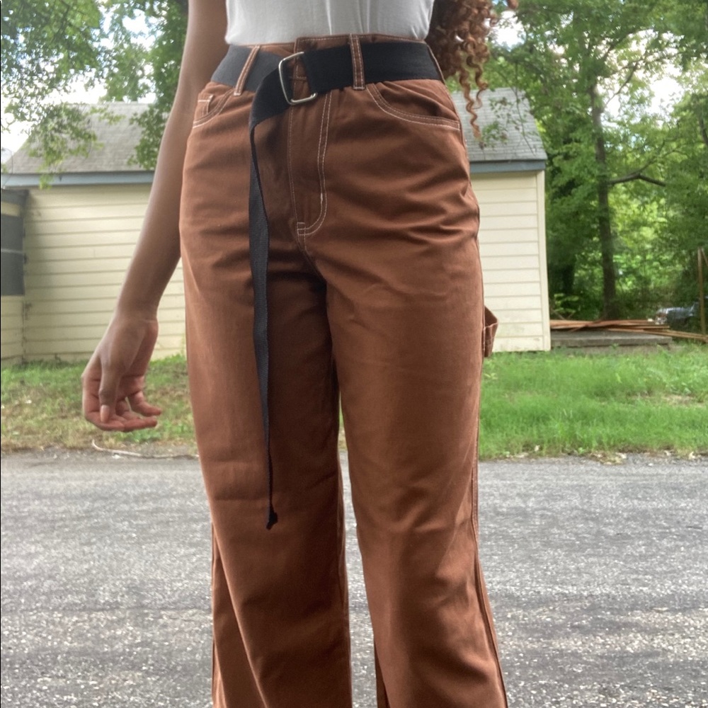 cool high-waisted denim jeans